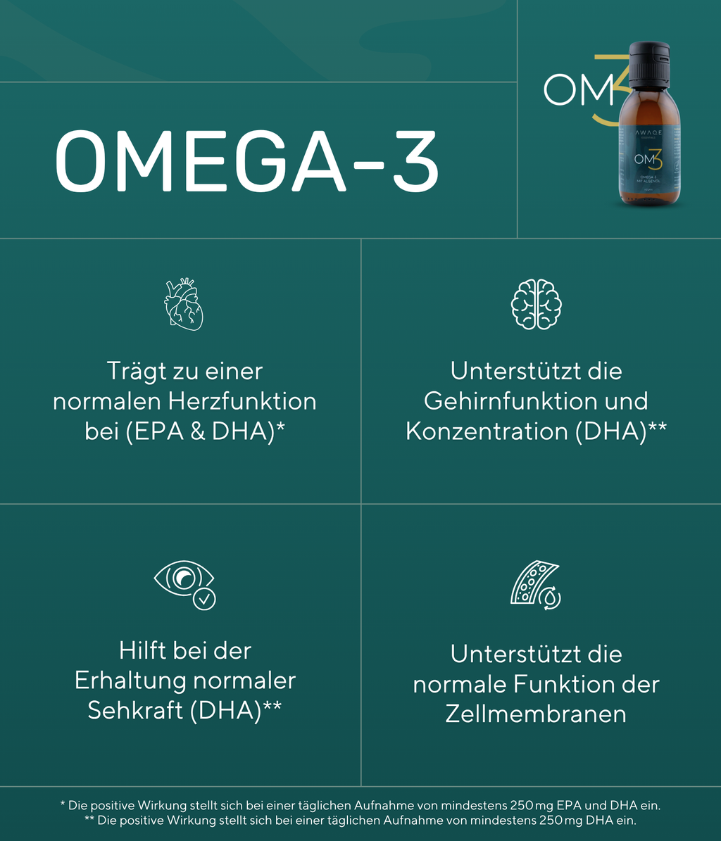 OM3 - Veganes Omega-3 Algenöl